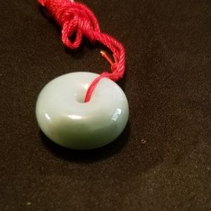 Hand carved  high quality lucky coin jade pendant